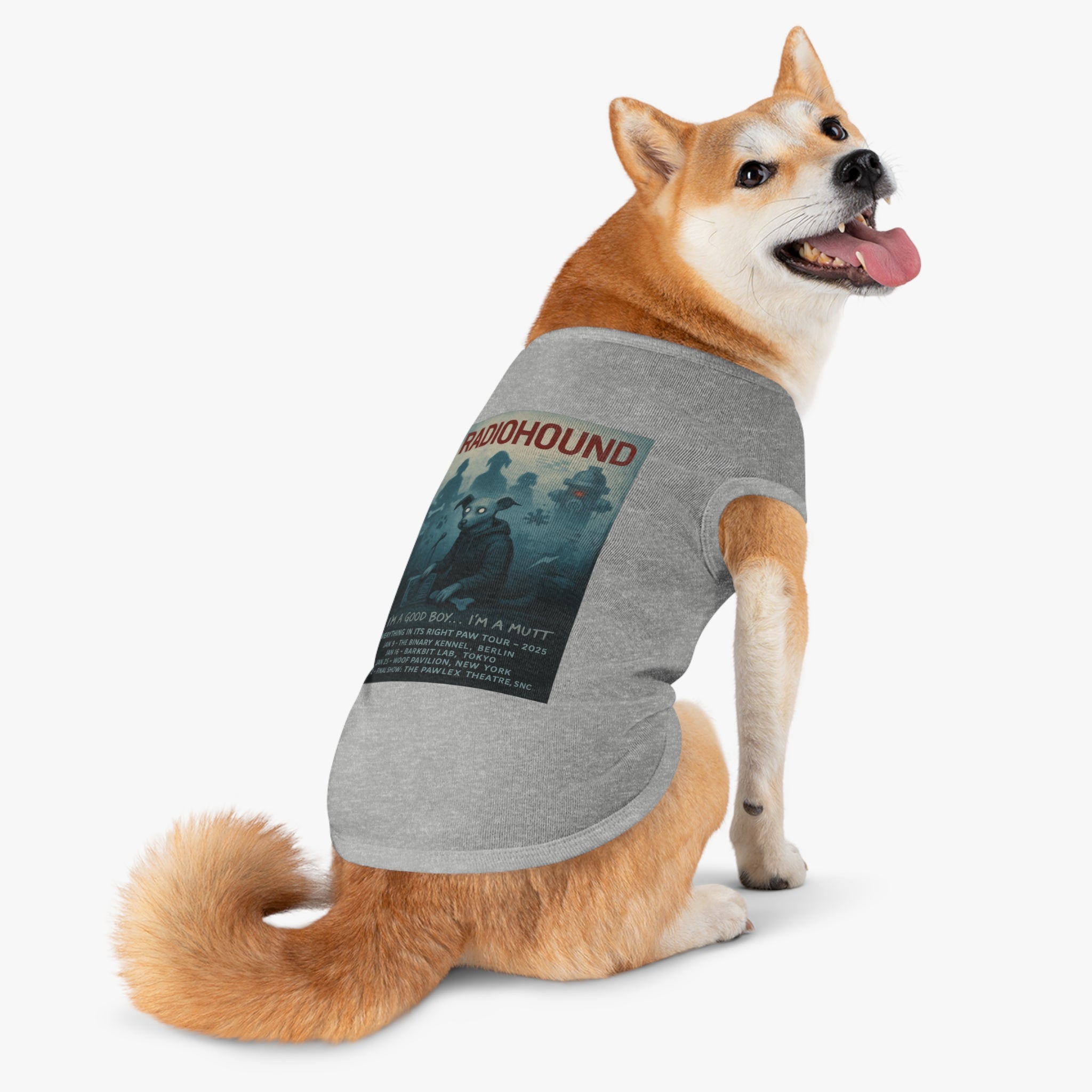 Radiohound Pet Tank Top-- Funny Parody Shirt for Dog Lovers